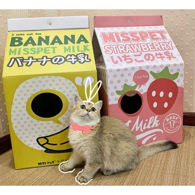 Wholesale high quality corrugated cat house eco-friendly lovely cat scratchers boxes