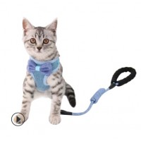 Pet cat vest leash harness Bow style adjustable harness for Cat walking