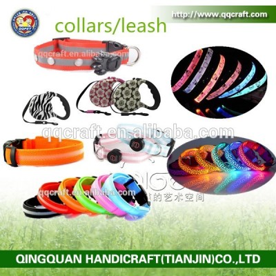 PET PRODUCTS FACTORY WHOLESALE LED LIGHT PET COLLARS / LED USB DOG COLLARS / LED DOG LEASH