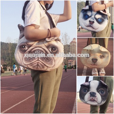 Aimigou wholesale china cute ladies dog cat face bag coin purse